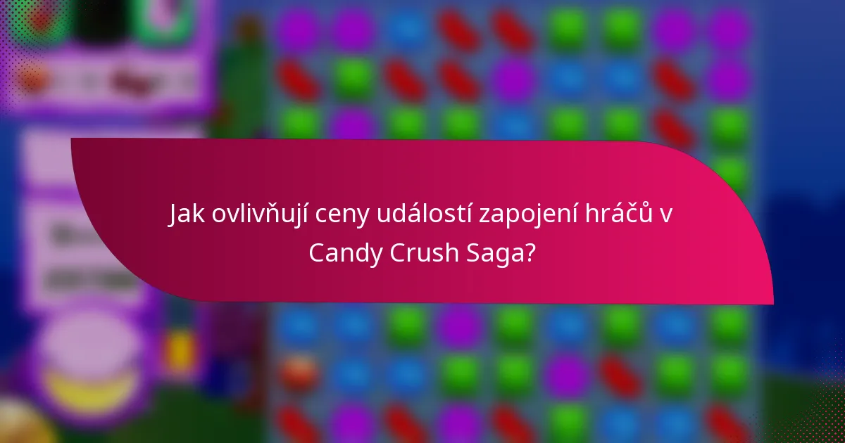 Jak ovlivňují ceny událostí zapojení hráčů v Candy Crush Saga?