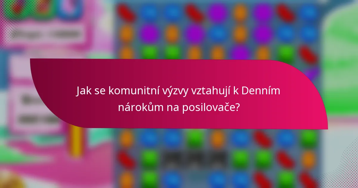 Jak se komunitní výzvy vztahují k Denním nárokům na posilovače?