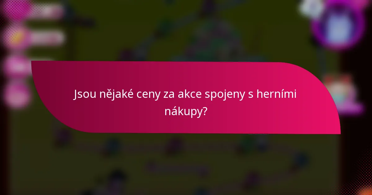 Jsou nějaké ceny za akce spojeny s herními nákupy?